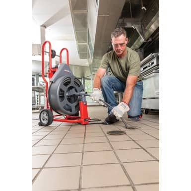 K-750 w/C-24 Auto-Feed Drum Machine for 3 in. to 8 in. Drain and Sewer Lines, with C-24 5/8 in. x 100 ft. Inner Core Cable and Tool Set, 115V - Image 2