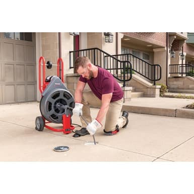 K-750 w/C-24 Auto-Feed Drum Machine for 3 in. to 8 in. Drain and Sewer Lines, with C-24 5/8 in. x 100 ft. Inner Core Cable and Tool Set, 115V - Image 3