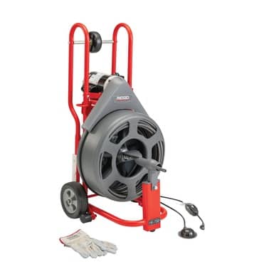 K-750 w/C-24 Auto-Feed Drum Machine for 3 in. to 8 in. Drain and Sewer Lines, with C-24 5/8 in. x 100 ft. Inner Core Cable and Tool Set, 115V - Image 7