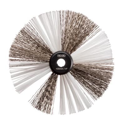 Nylon/Steel Brush 4" (105mm) For 5/16" (8mm) Cable With Nylon And Steel Strings