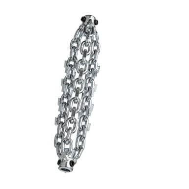 K9-204 3" CARBIDE FlexShaft 3-Chain Knocker with Carbide Tip, for 3 in. Pipe, Fits 5/16 in. Cable