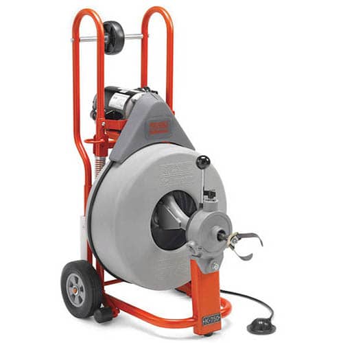 Auto-Feed Drum Machine for 3 in. to 8 in. Drain and Sewer Lines, with C-100 3/4 in. x 100 ft. Inner Core Cable and Tool Set, 115V